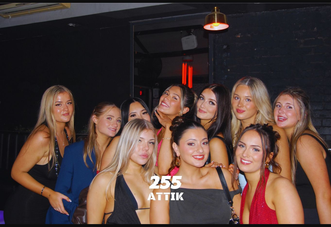 Friends celebrating at ATTIK nightclub