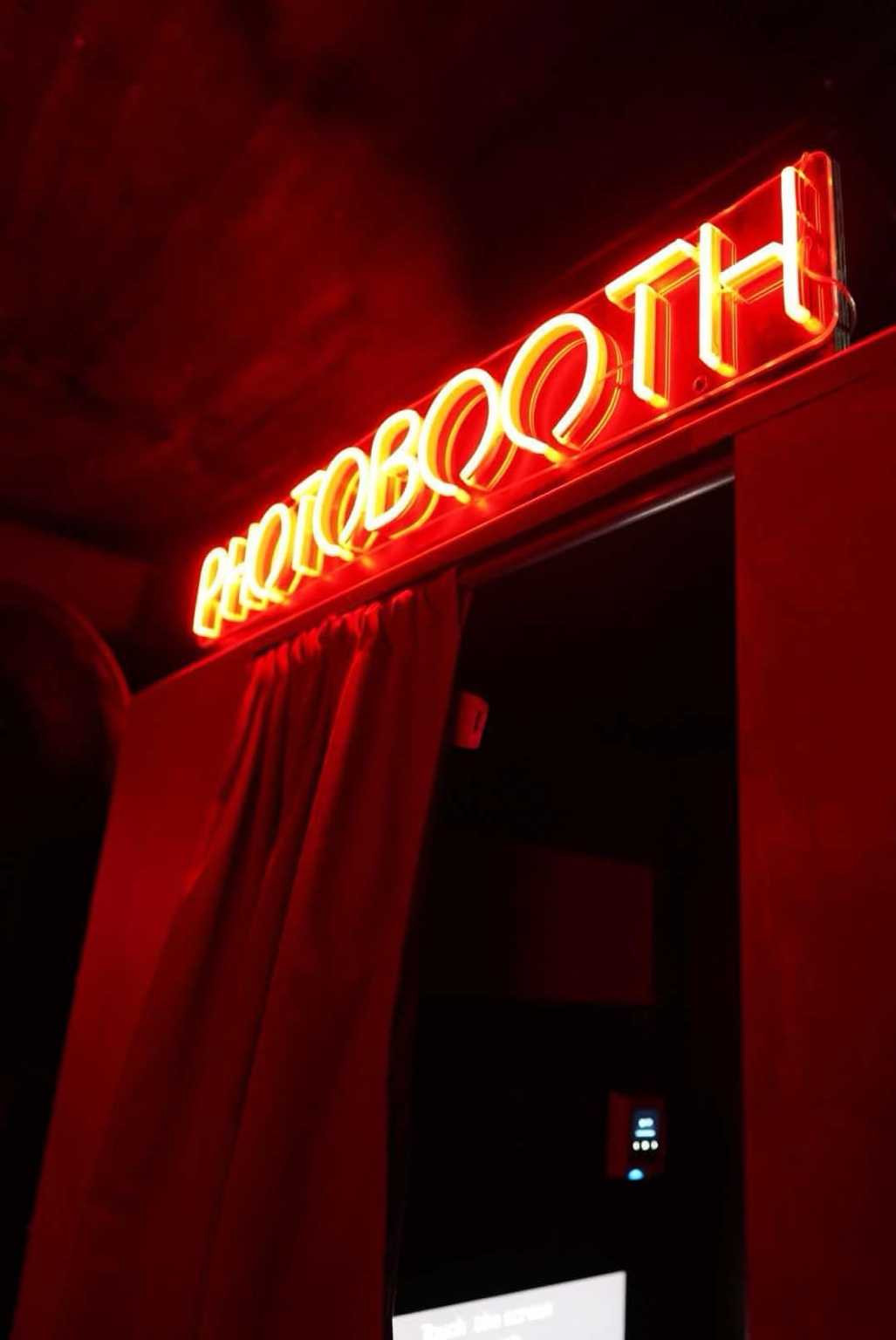 Hotbooth neon sign inside ATTIK